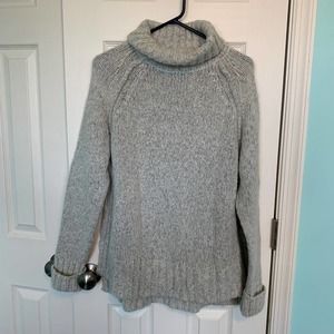 Kaisely Women's Size Large Gray Knit Mock Neck Sweater